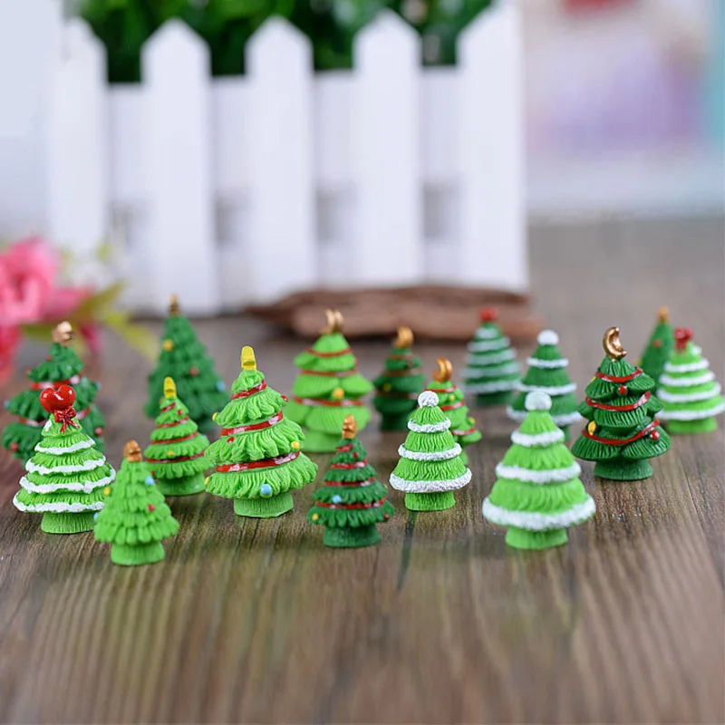 10 шт., миниатюрные фигурки из смолы для рождественских елок/сказочные фигурки DIY, микро-пейзажная фигурка, куклы, дом, сад, бонсай, украшения, миниатюры