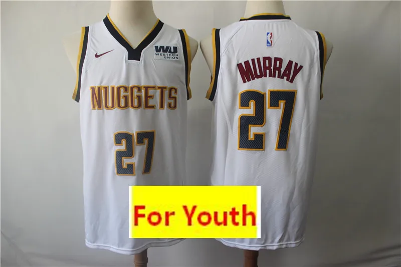8 Молодежный бейсбольный мяч Денвер Аллен Айверсон#15 Nikola Jokic#27 Jamal Murray Детские майки - Цвет: 8