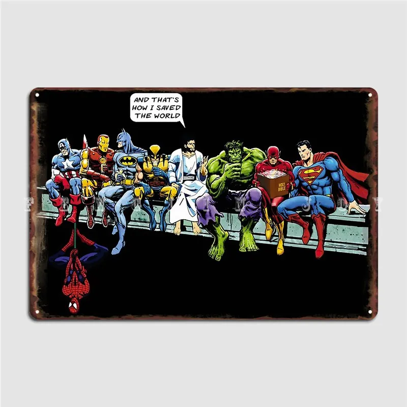 

И вот как я спасла мир металлический плакат табличка винтажный клуб бар кинотеатр гараж жестяные пластинки знак плакат