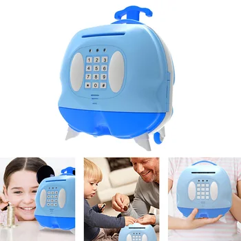

Creative Mini Money Box Cash Deposit Machine Safety Password Chewing Coin Electronic Piggy Bank ATM Gift for Children Kids New