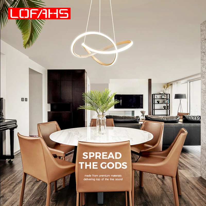 Современная светодиодная люстра LOFAHS с регулируемой яркостью светильник для