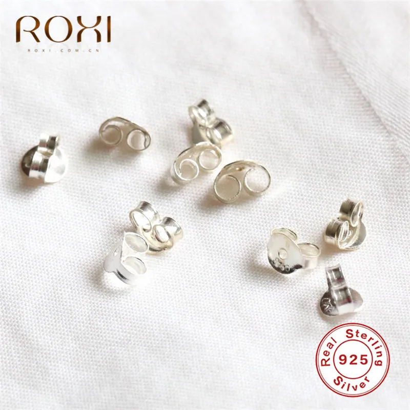 ROXI 10 шт. DIY 925 стерлинговые серьги обратно подходят шпильки зажимы для серег Симпатичные бабочки фиксатор для серег ушные заглушки аксессуары