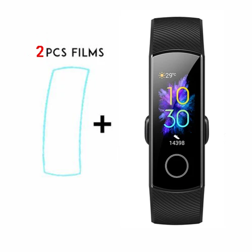 Смарт-браслет huawei Honor Band 5 с кислородом в крови Amoled и сенсорным экраном - Цвет: black add film