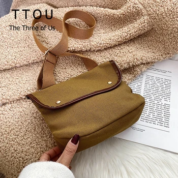 

Retro Women's Small Cute Handbag Canvas Casual Female Shoulder Messenger Mini Phone Bag Student Travel Quality Messenger Bag