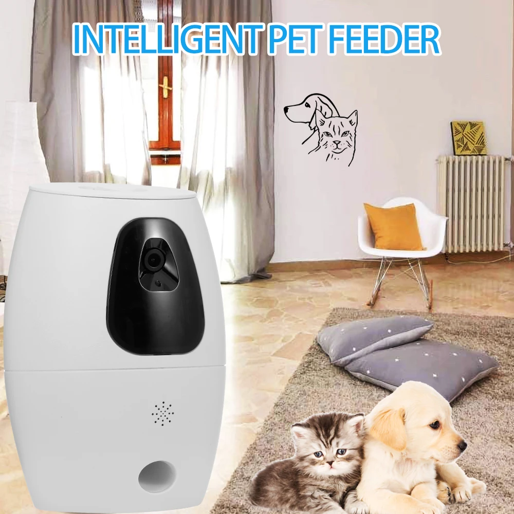 500 мл автоматическая кормушка для домашних животных 720P дозатор для лакомства с камерой для собак кормушка для домашних животных камера для домашних животных управление с помощью приложения пульт дистанционного контроля для кормления собак