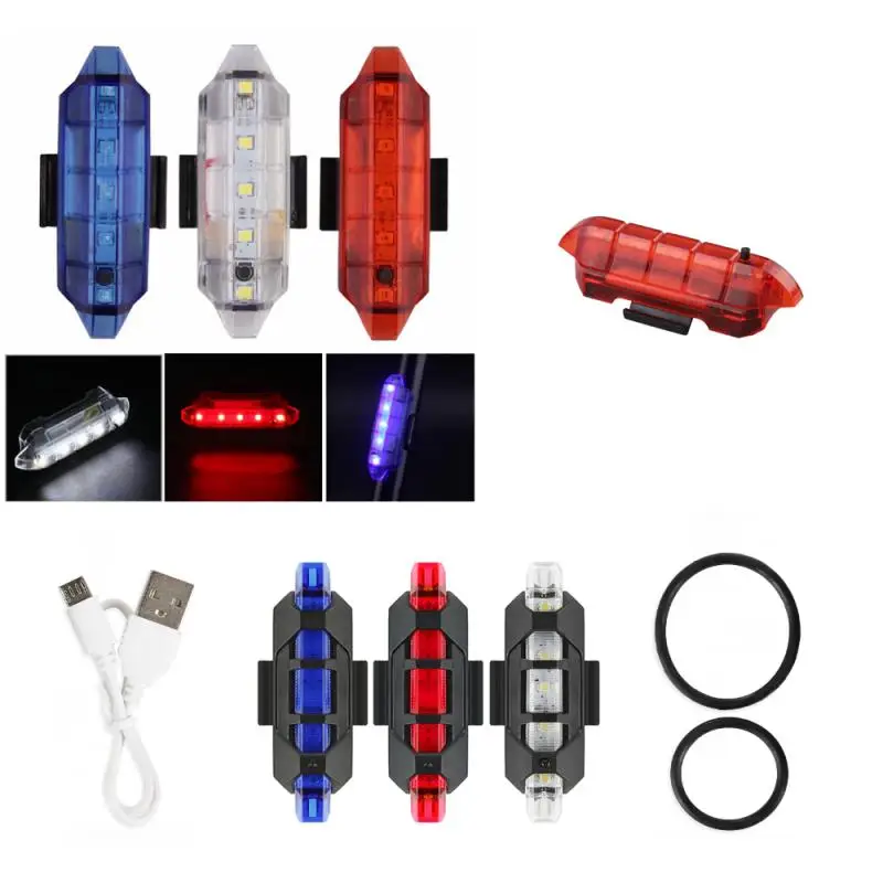 USB Перезаряжаемые велосипед светильник светодиодный задний Водонепроницаемый