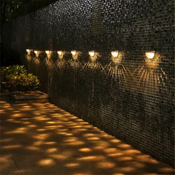 Lampes solaires à LED, éclairage extérieur, décoration de jardin, lampe de clôture de cour, applique murale étanche à capteur, économie d'énergie, veilleuse de rue 