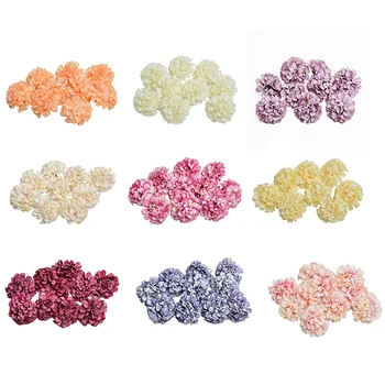 10Pcs Simulation Flower Heads Artificial Hydrangea DIY Accessories Home Decor Artificial Flowers Fake Flower Decoration