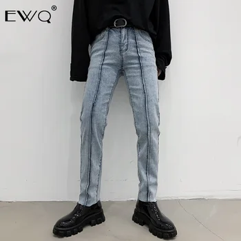 

EEWQ / High Street Three-dimensional patchwork Self-cultivation Jeans for Men And Women 2020 fashion new Pants Trousers 9Y0004