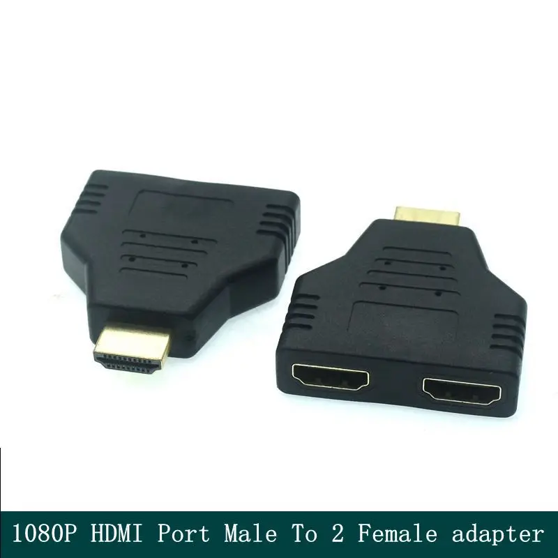 

1 шт., новинка, высококачественный разветвитель с портом 1080P HDTV «папа» на 2 «мама», адаптер 1 в 2 выхода, преобразователь адаптера HDTV