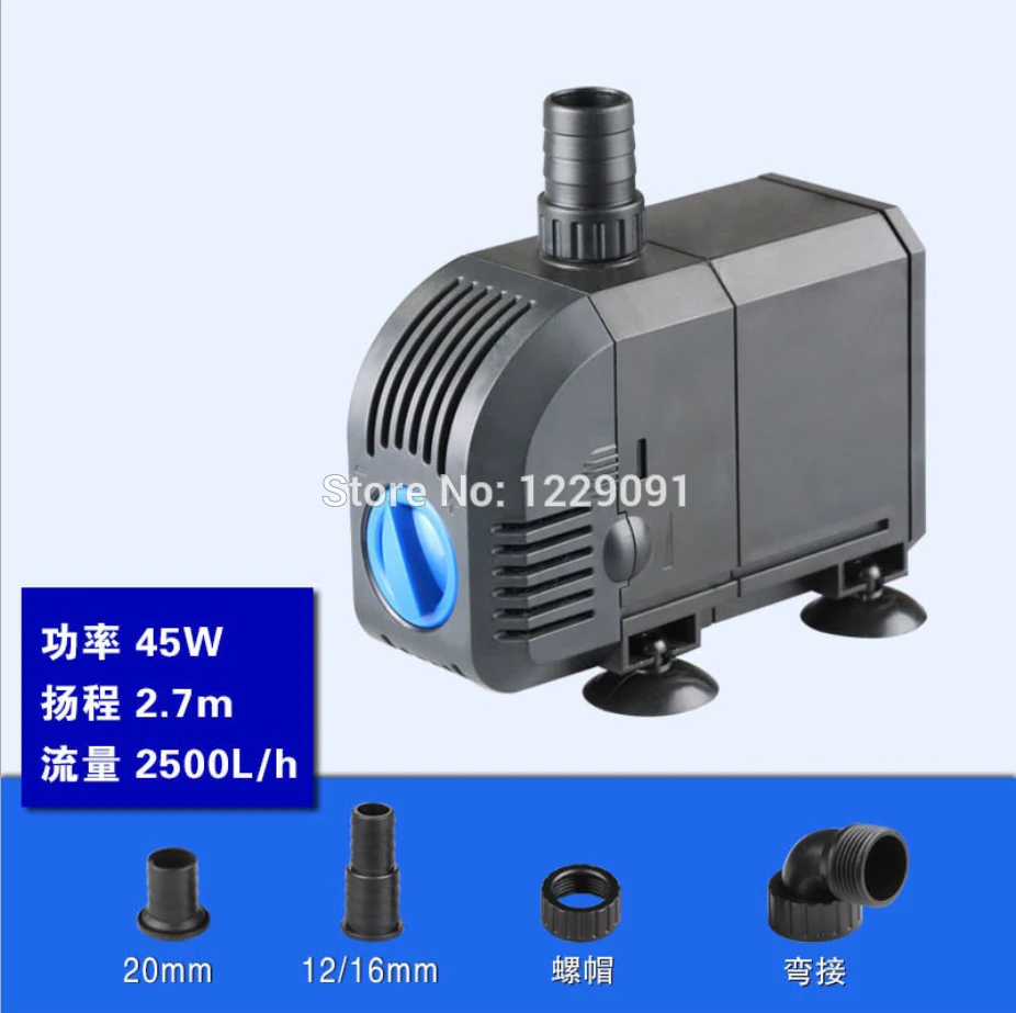 

45w 2500L/H mini circulating filter aquarium water pump Submersible for fish tank cylinder 2.7m head fountain pump