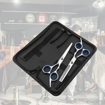 

6 Pcs Hair Cut Scissor Portable Hair Salon Supplies Hair Styling Tool Hairdressing Scissors for Barber Home