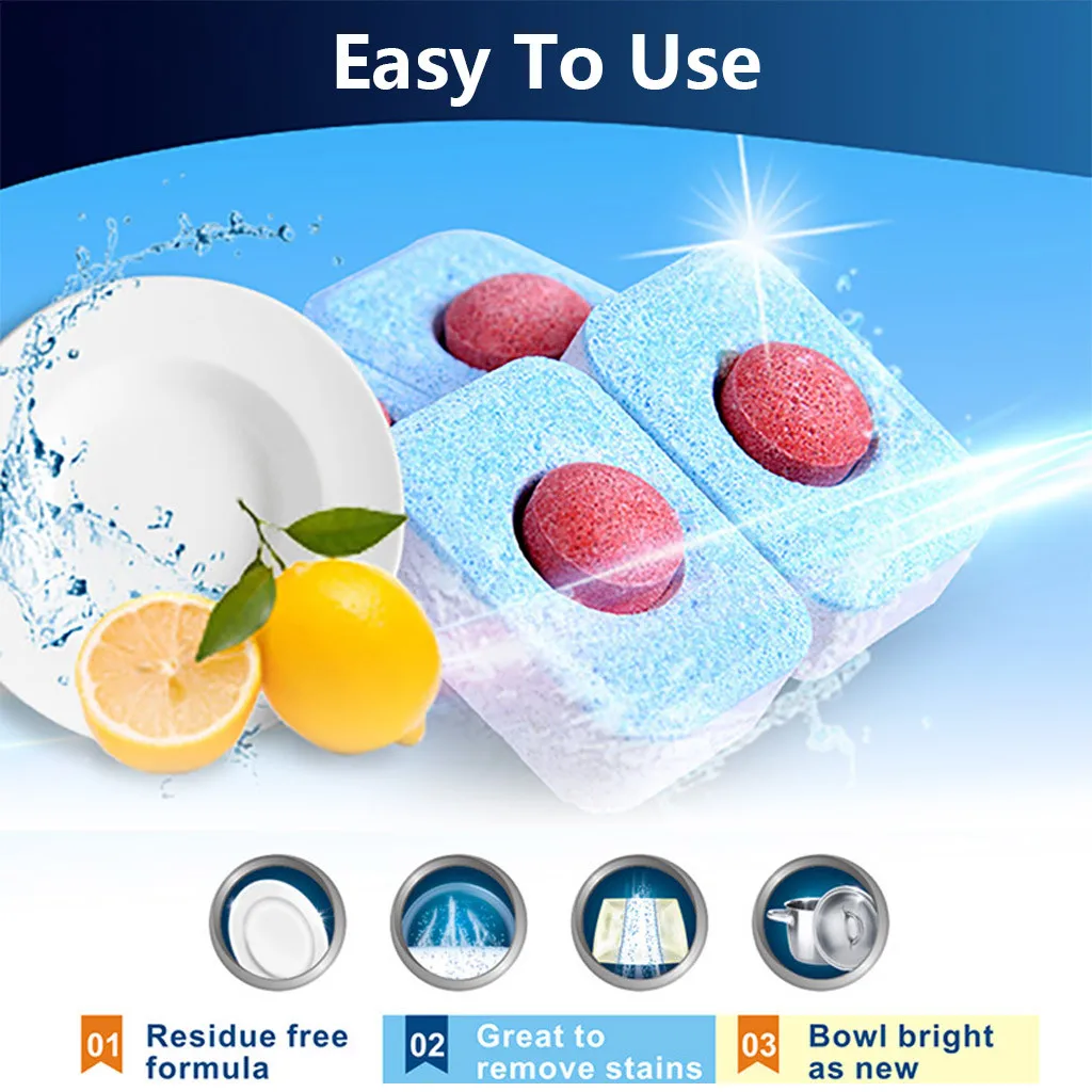 Кухонные моющие средства для посудомоечной машины чистящее средство Powerball для мытья посуды таблетки для мытья посуды свежий запах кухонный очиститель