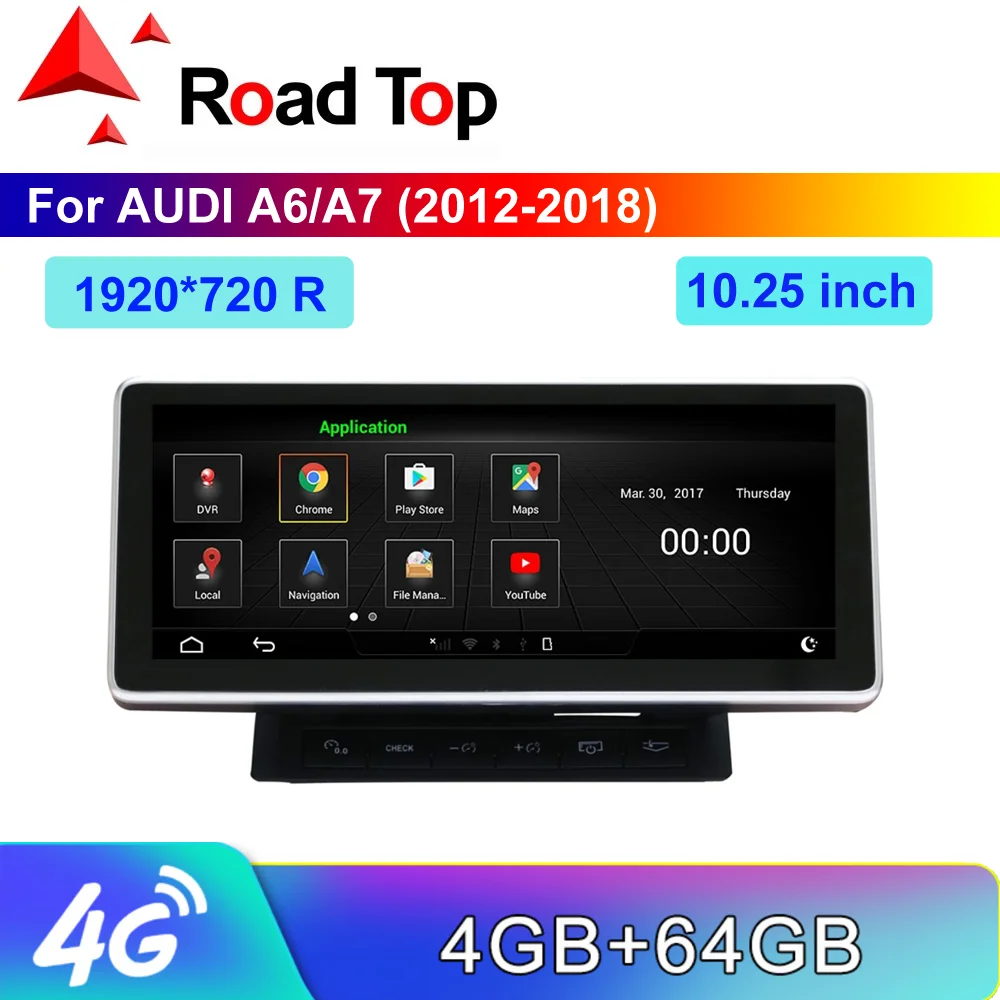 8 4 &quotAndroid Сенсорный экран для Audi A6/A7 2012 2018 с Bluetooth радио GPS навигация автомобиля WiFi