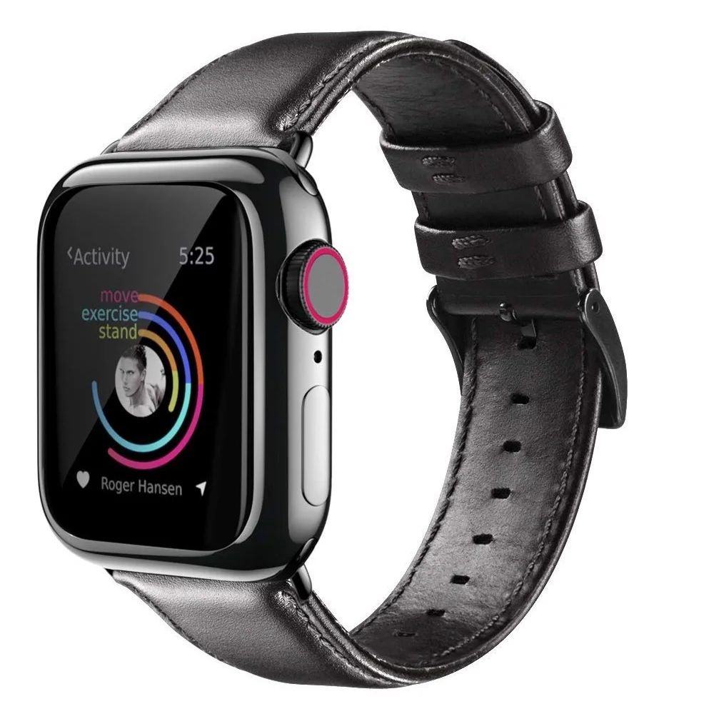Кожаный ремешок correa cinturino для apple watch 44 мм, чехол для iWatch apple watch Series 4 5, ремешок 40 мм, ремешок на руку