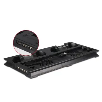 

Cooling Fan Vertical Stand Station Charger for PS4 Pro Game Console Controllers
