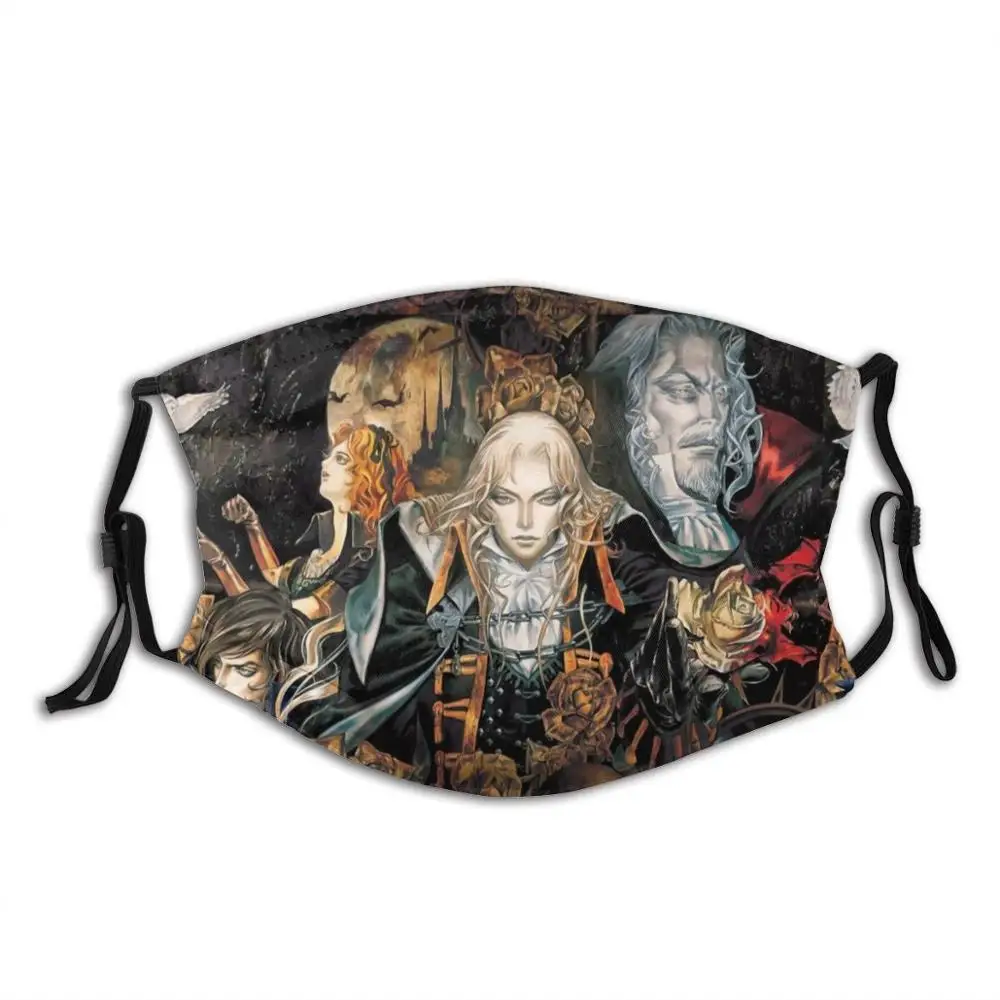 Castlevania Symphony Print Filtro Lavabile Maschera Antipolvere Per Bocca Castlevania Symphony Of The Night Dracula X Dracula Vampire