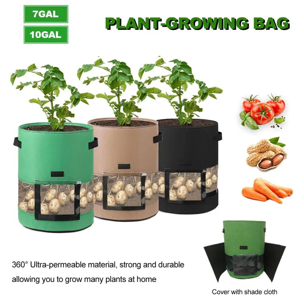 

Plant Planting Bag Potato and Tomato Covered Middle Transparent Potato Planting Bag