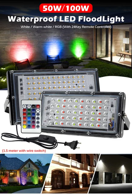 Projecteur LED pour maison extérieure 50W 100W 150W AC 220V Foco LED Spot  de plafond éclairage extérieur de rue - AliExpress