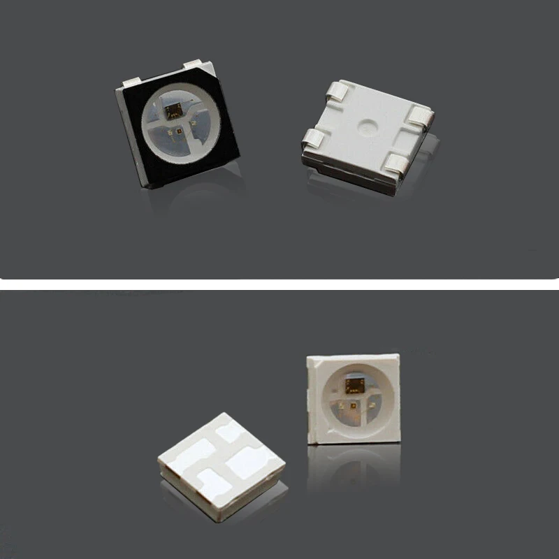 10~ 1000 шт WS2812B(4 контакта) 5050 SMD черный/белый версия WS2812B SK6812 индивидуально Адресуемая цифровая RGB RGBW светодиодный чип DC5V