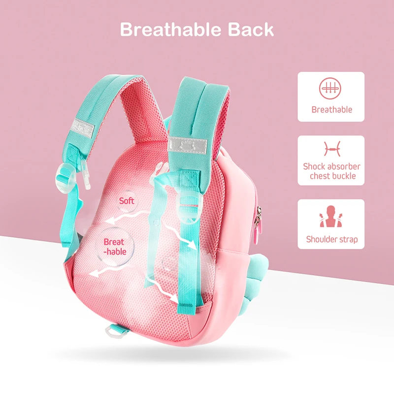  Cocomilo 3D Cartoon Unicorn Kids School Bag Kawaii Soft Pink Unicorn Cute Kindergarten Backpack Tod - 4000150499627