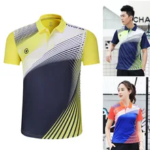 Новые футболки для бадминтона мужчин/женщин, настольные теннисные майки, спортивные футболки для бега, фитнес-спортзал теннисные майки A126
