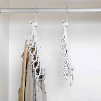 

8 In 1 Magic Multi-Functional cloth Hanger Folding Clothes Hanger Wardrobe Saving Space Anti-skid Storage Rack
