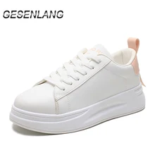 Женская белая прогулочная обувь; дышащие удобные повседневные кроссовки; нескользящие спортивные женские туфли на плоской подошве; лоферы; Новинка