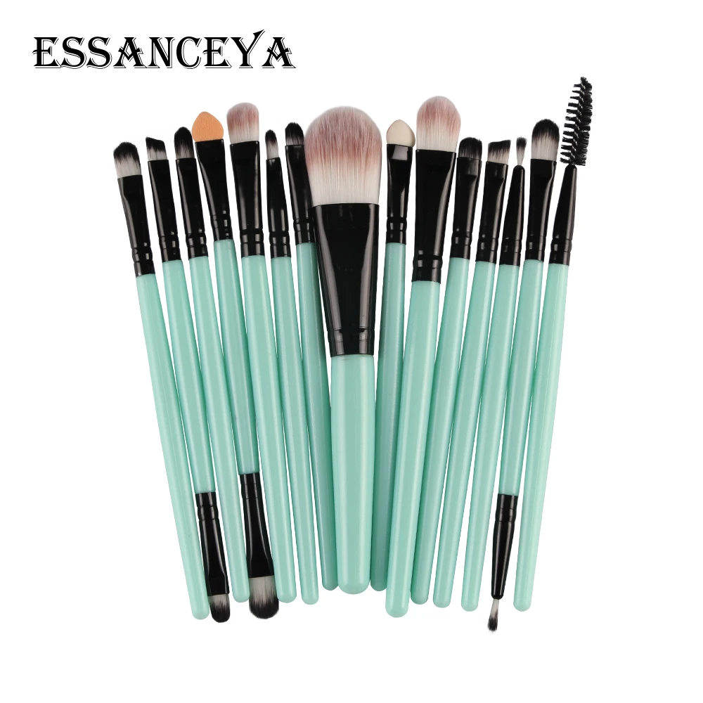 ESSANCEYA Pro 6-18Pcs Cosmetic Makeup Brushes Foundation Eye shadow Eyeliner Fan Make-Up Multipurpose Eye Brushes Cosmetic Tool