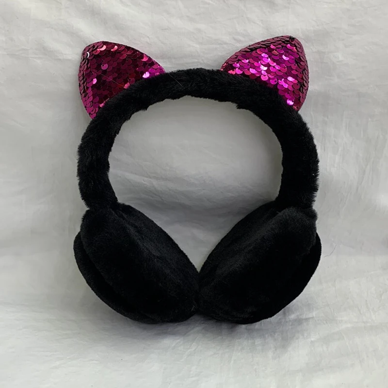 JINSERTA Kids Cat Ear Headphone Warm Music Headset with Soft Earmuff 3 5mm Wired Earphone for Phone PC Birthday Christmas Gift