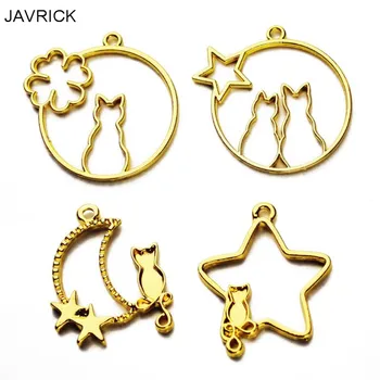 

2Pcs Cat Pendant Blank UV Resin Frame Pendant Open Bezel Setting Jewelry Making