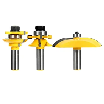 

3pcs Durable 1/2 Inch Shank Cutter Two Flute Raised Panel Cabinet Door Router Bit Kit Woodworking Carpentry Tools new