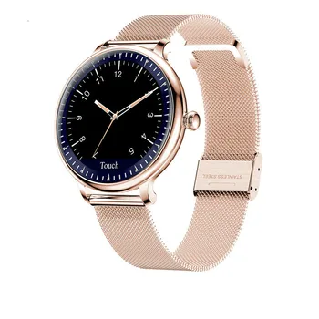 

Fashion smart watch ladies round screen steel wristband sleep fitness tracker heart rate monitoring smart people smartwatch