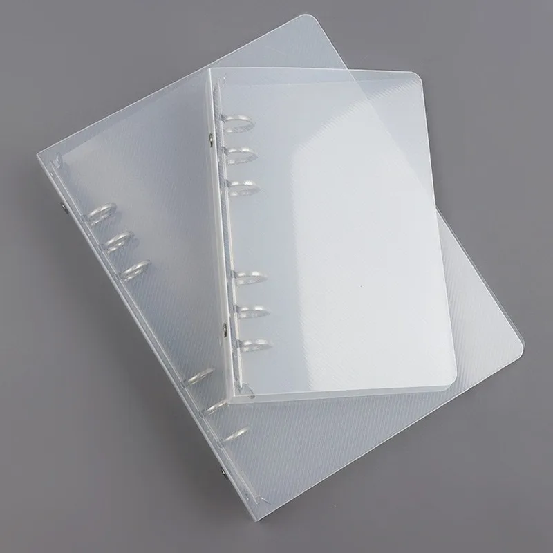 

PP loose-leaf shell creative new product transparent twill A6A5 six-hole B5 nine-hole hand account shell binding binder