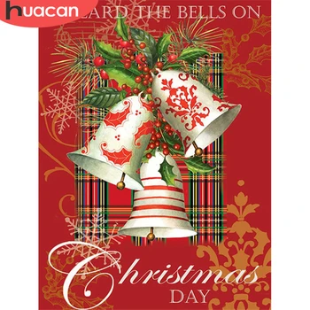 

HUACAN Diamond Painting Full Square Christmas New Arrival Diamond Embroidery Bell Rhinestone Picture Handmade Gift