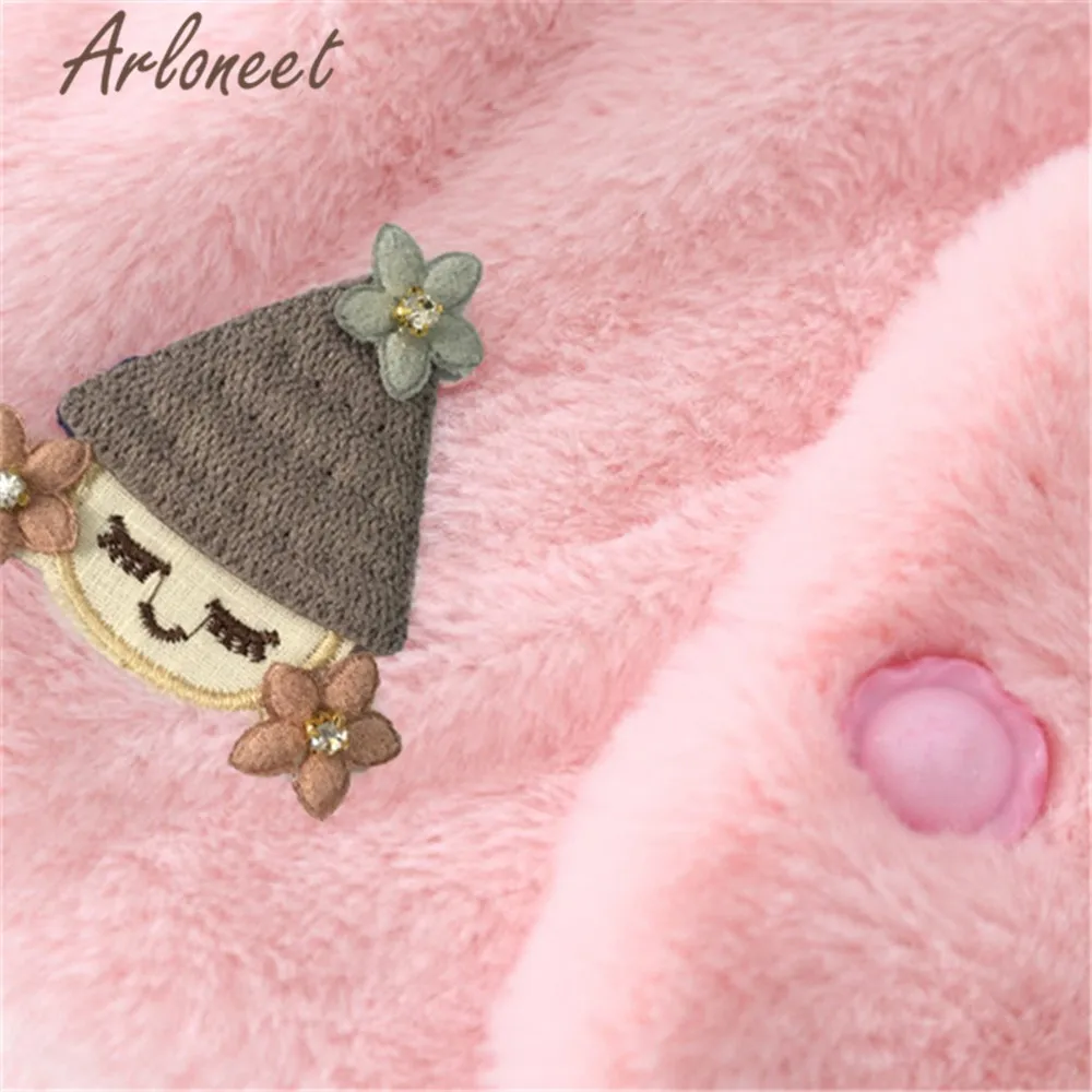 ARLONEET/пальто теплое зимнее плотное пальто для маленьких девочек плащ с пуговицами, теплая верхняя одежда для девочек с героями мультфильмов г. Пальто Одежда для девочек