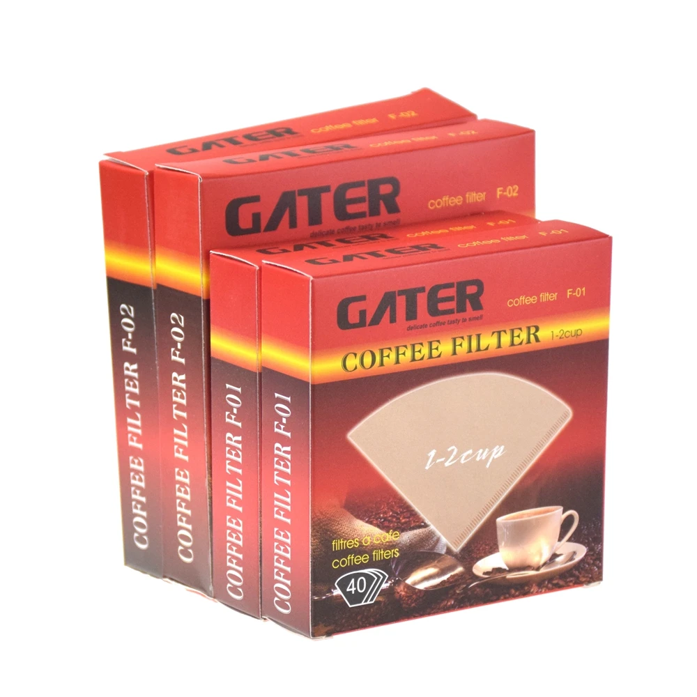 GATER V60 бумажный фильтр для кофе 40 шт. в пакете бумажные фильтры аксессуары бариста