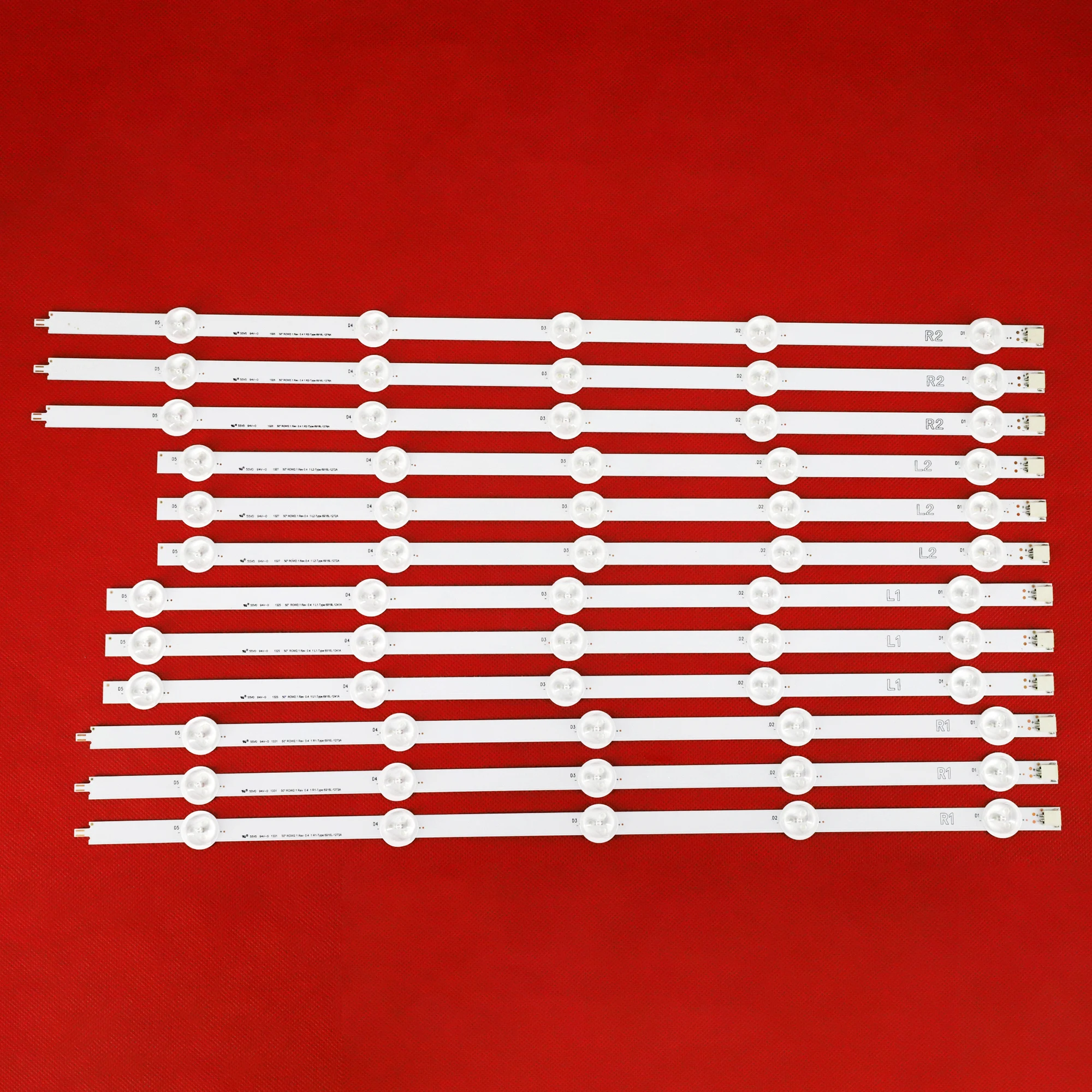 

12pcs 50 Inch LED Backlight Strip For LG 50" TV 50LN5400 50LA620V 6916L-1276A 1273A 1272A 1241A 10-LEDs
