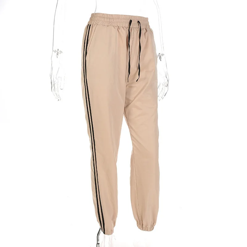 

cheap new women pants 2020 spring and fall with legs side stripes slacks and high-waisted slacks female Full Length harajuku