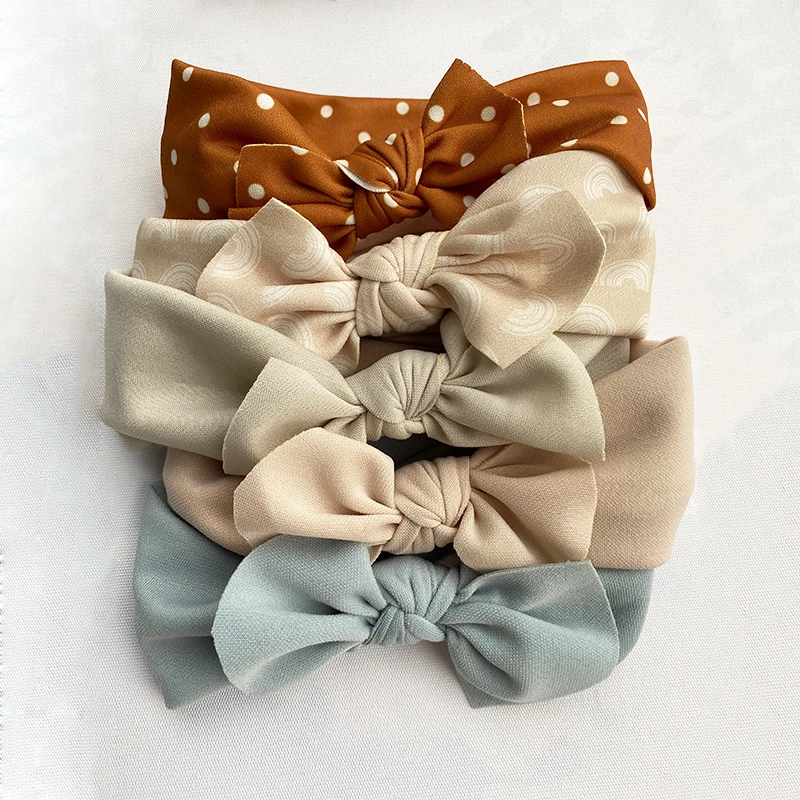 Cotton Newborn Head Bands Accessories Bandeau Newborn Baby Headbands Bows Kids Headwear