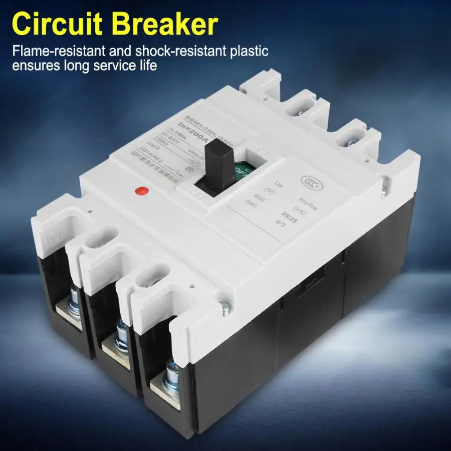 

BEM1LE-250L/3300 200A Leakage Protection Low Voltage Moulded Case Circuit Breaker Air Switch residual circuit breaker