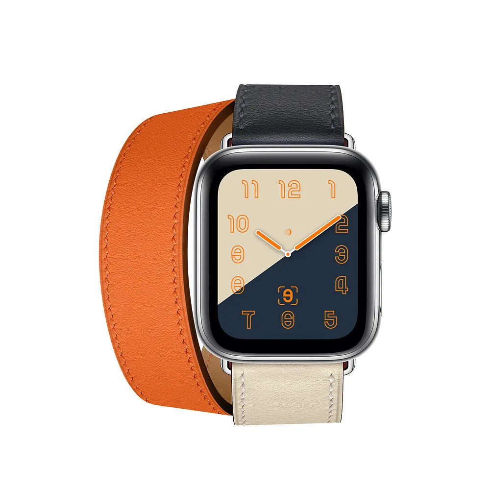 Двойной тур кожаный ремешок для apple watch 4 band 40 мм 44 мм correa iwatch series 3 2 1 42 мм 38 мм наручные часы ремень