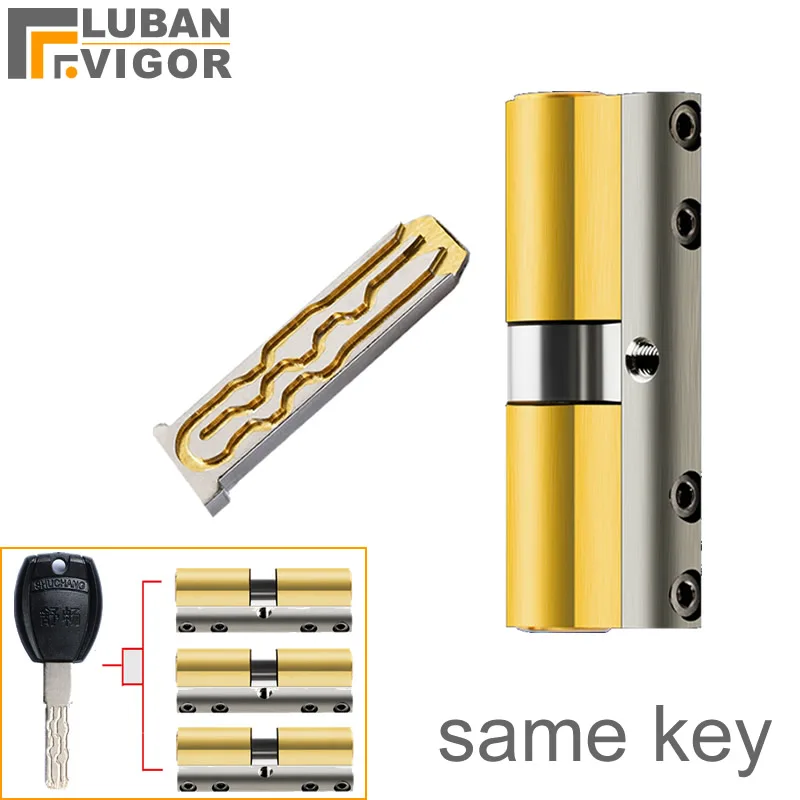Custom master keys,same key lock cylinder,anti-theft door copper lock cylinder core,Anti-Pry Lock Anti-technology cracking afbeelding