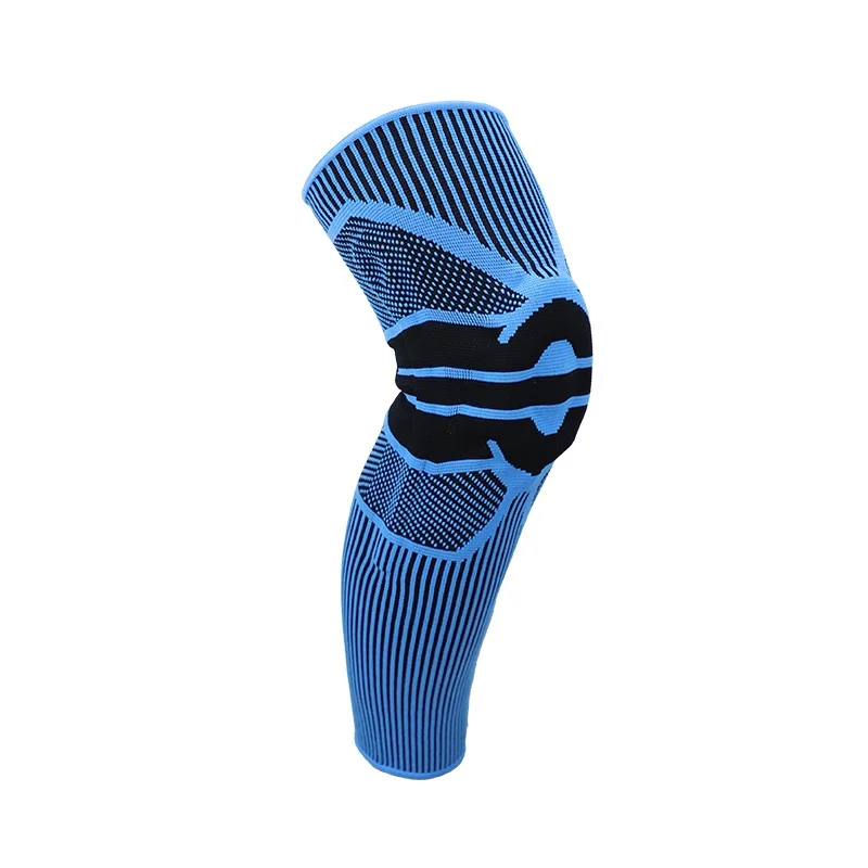 Professional Sports Kneepad Silicone Knee Protector Fitness Knee Pad Spring Support Knee Brace Support Orthopedic Knee Brace - Цвет: Синий
