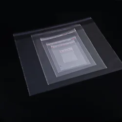 200pcs 4 Sizes Transparent Self Adhesive Sealed Opp Plastic Pouch Sachet Jewelry Gift Packaging Bags For Wedding Beads Business