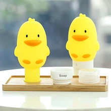 Аксессуары для мыла Мультифункциональный мультяшный в виде животных портативный туристический косметический бутилированный нажимной силиконовый