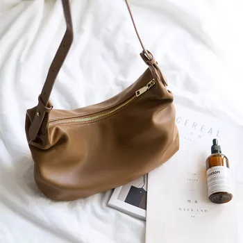 

Large Capacity Women's Crossbody Leather Soft Leather Shoulder Simple Shoulder Bag Luxury Handbags Women Bags Designer