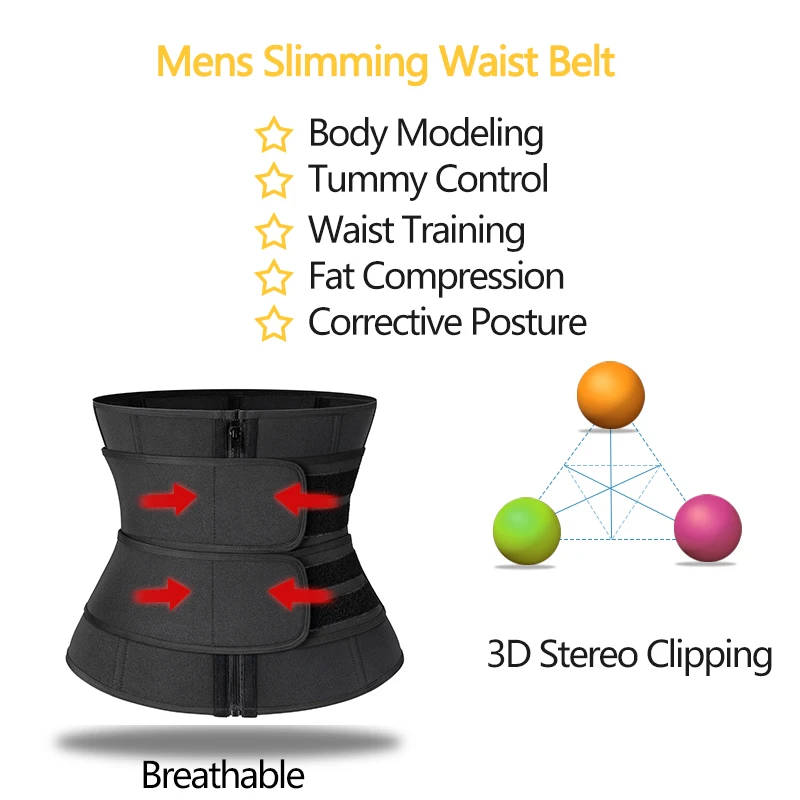 Women&Men Waist Trainer Belt Tummy Control Workout Waist Sauna Sweat Girdle Sport Waist Trimmer Slim Belly Band Slim Fat Burn