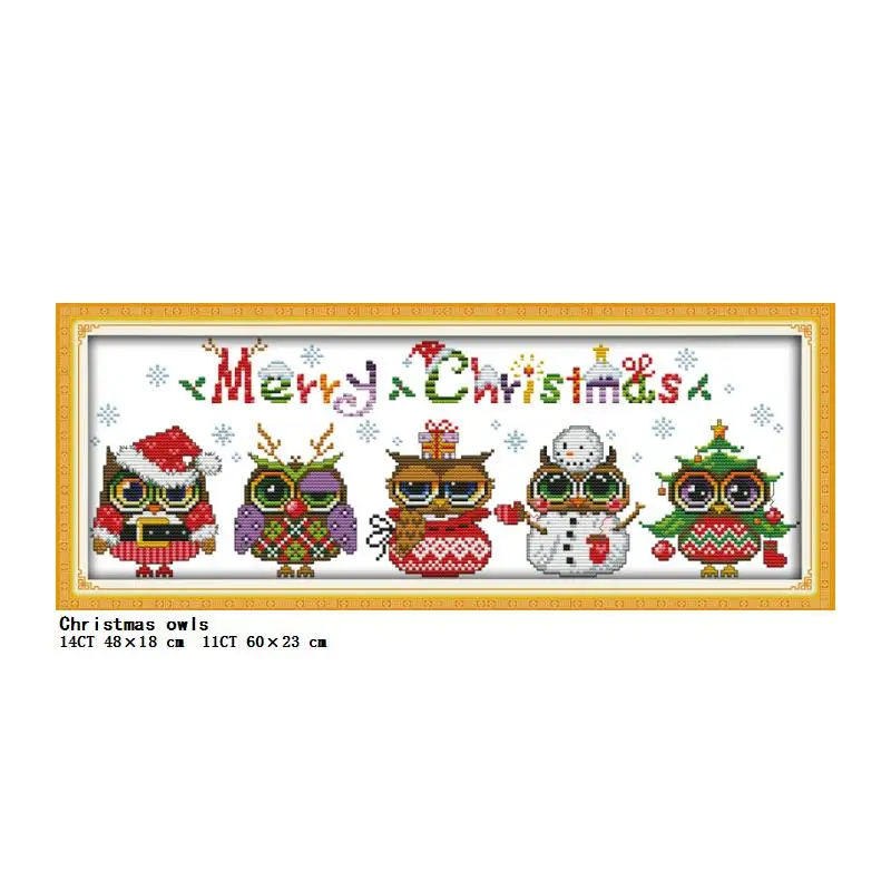 DIY cartoon series pattern printing cross stitch kit DMC 11CT 14CT counting canvas printing craft set Christmas embroidery decor cross stitch kit