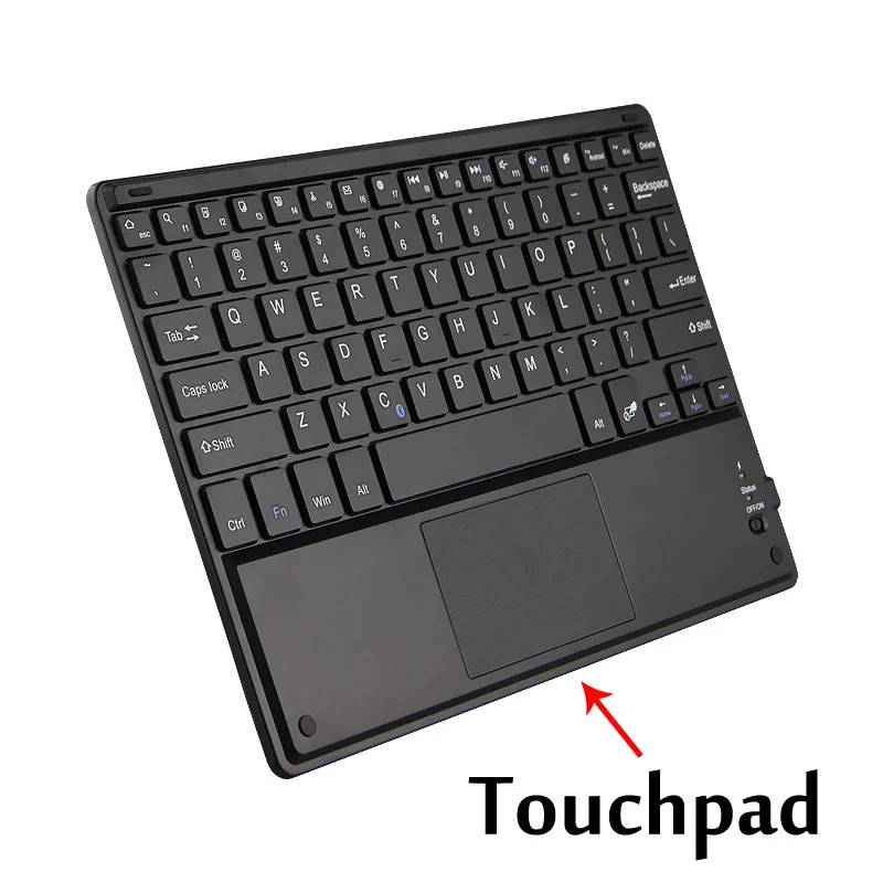 Чехол для планшета с Bluetooth клавиатурой для samsung Galaxy Tab A 10,1 SM-T510 SM-T515 T510 T515, беспроводная клавиатура, чехол для планшета - Цвет: Touch keyboard